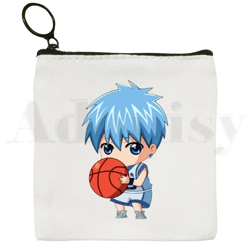 Hot Japanese Anime Kuroko No Basket Basketball Coin Purse Illustration Key Case Simple Small Cloth Bag New Creative Coin Purse