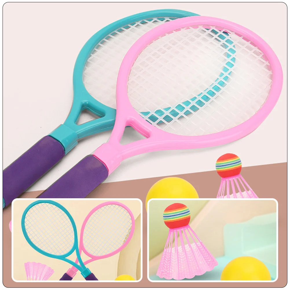 Badminton schläger Kinder sportliches Spielzeug Spielzeug Kinderspiel zeug Major Set Tennis mit Bällen Plastiks port Eltern-Kind