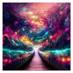 Wooden Puzzle - Shining Night Sky - Unique Square Puzzle - Best Choice for Adults and Children Over 14 Years Old