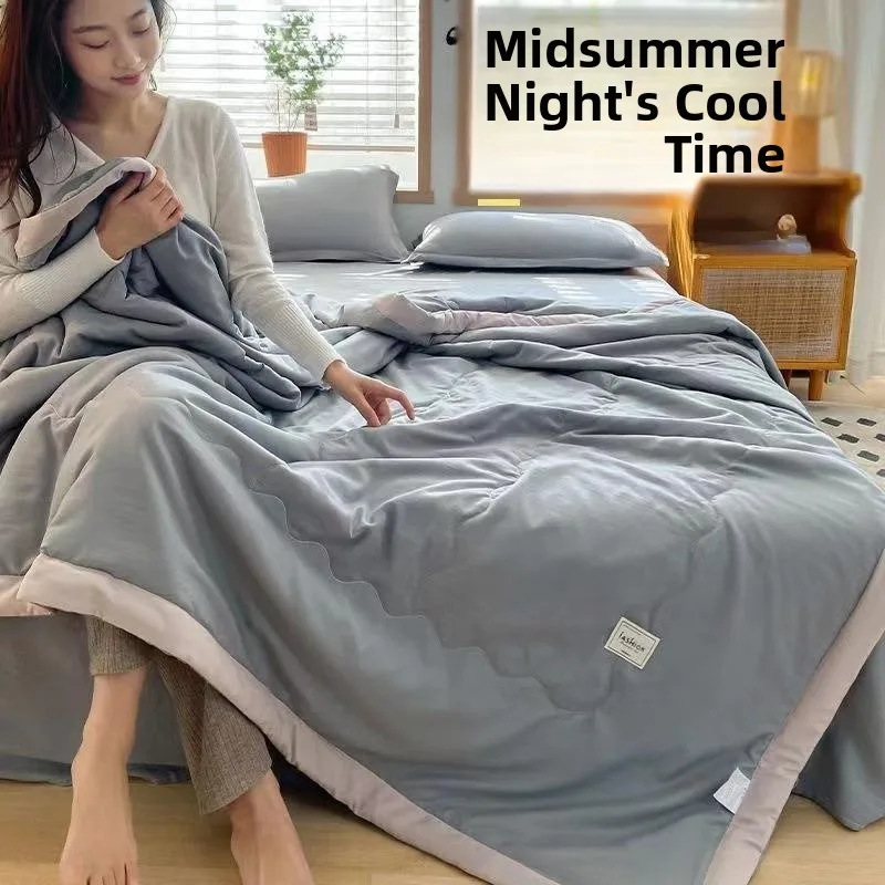Washable Cotton Air Conditioned Summer Quilt Double Person Thin Quilt Single Person Summer Quilt Adult Student Dormitory Quilt
