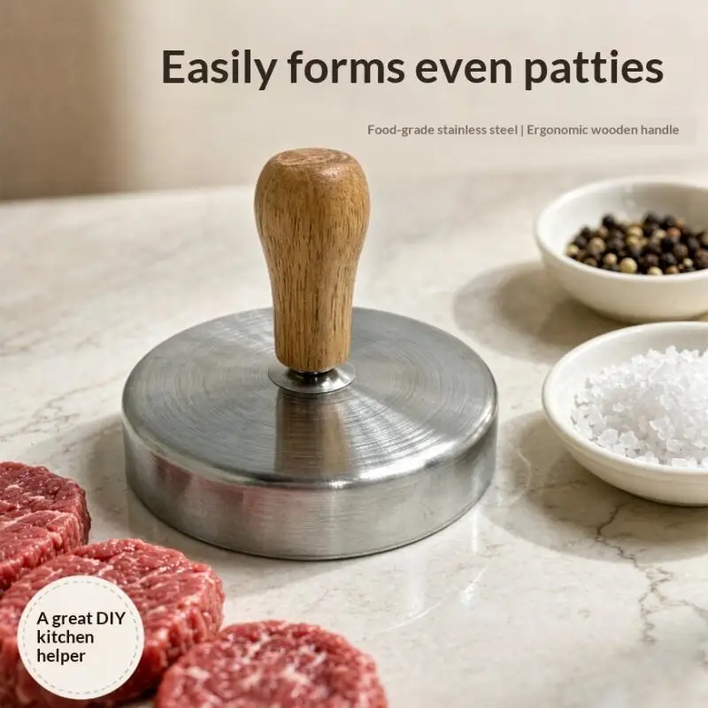 2025 304 Stainless Steel Nonstick Hamburger Press Patty Maker For Meat Patties And Thin Burgers