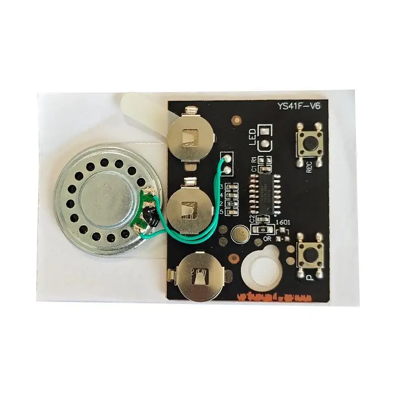 1Pcs Sound Play Recording Chip 60s for Greeting Card Accessories, Dual Button Control