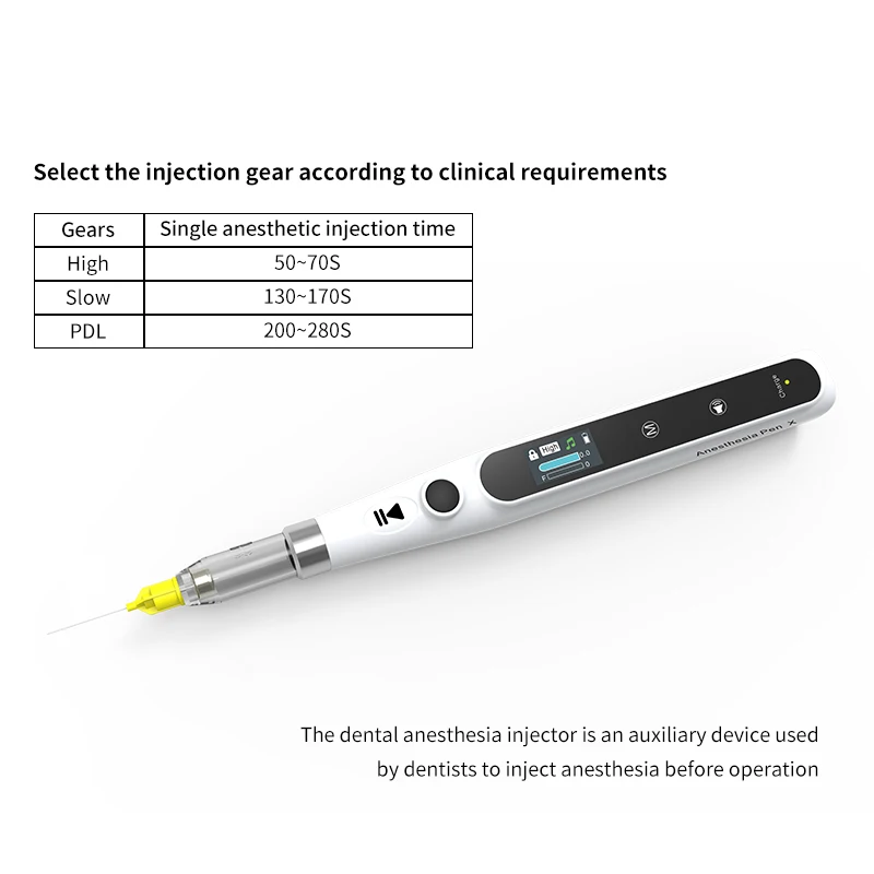 Dental Oral Anesthesia Injector Painless Electric Wireless Local Anesthesia Pen Operable LCD Display Chargeable & Suction Back