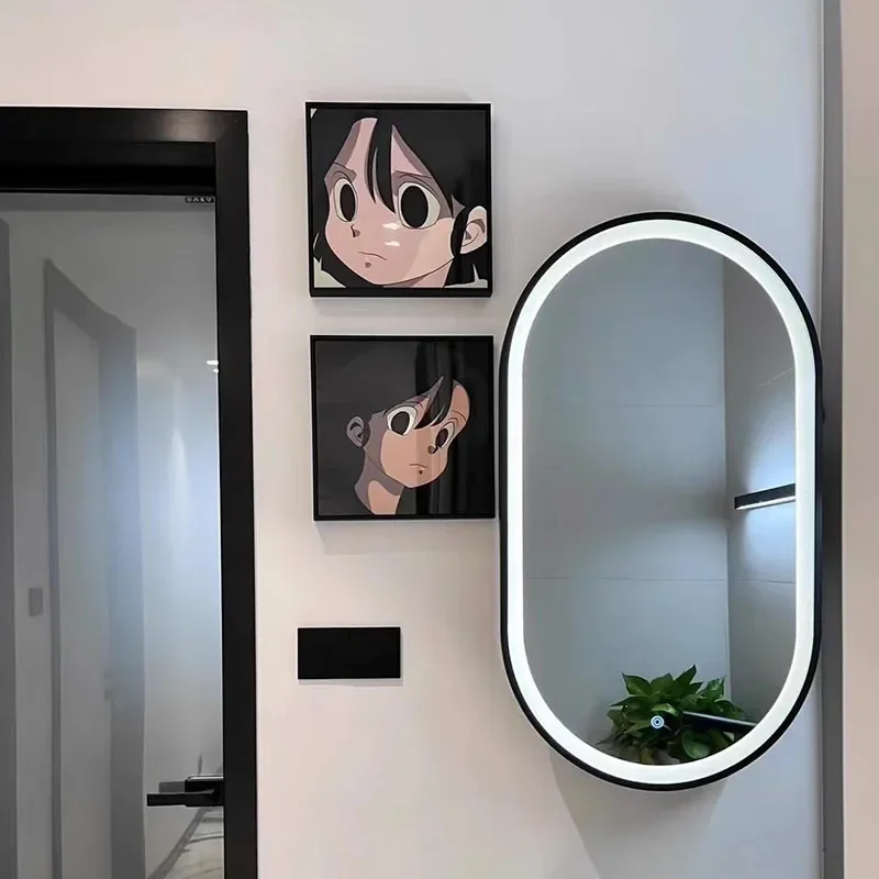 Espelhos luz moderna decoração de casa liquidação chuveiro espelho grande decoração do vintage estética sala parede espelho arte grande tamanho da mão