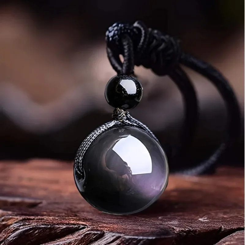 New Rainbow Obsidian Necklace Simple and Stylish New