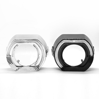 2.5/3inch Light AngeBM Sport LED Black Shrouds Square Guide Angel Eyes Car Styling DRL Halo Ring for Bi-xenon Bi-led Lens