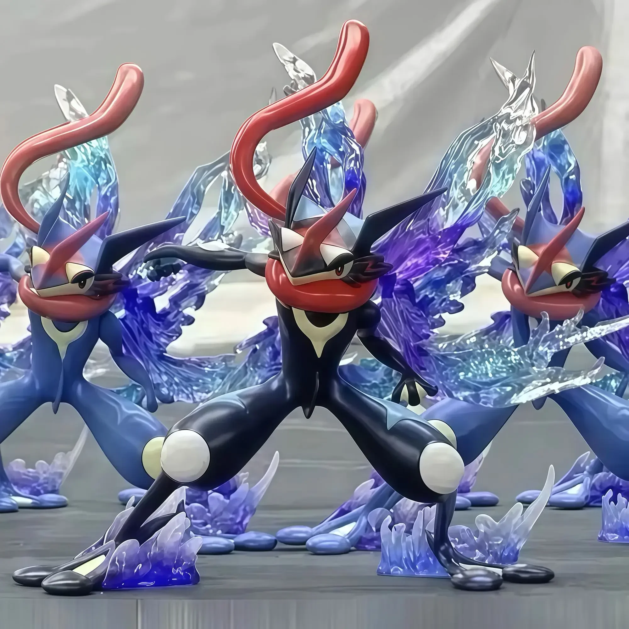 Figurine Pokemon Greninja de combat Ash Ketchum Greninja, 9cm, Collection d'anime en Pvc, modèle d'ornement de bureau, poupée, jouet cadeaux