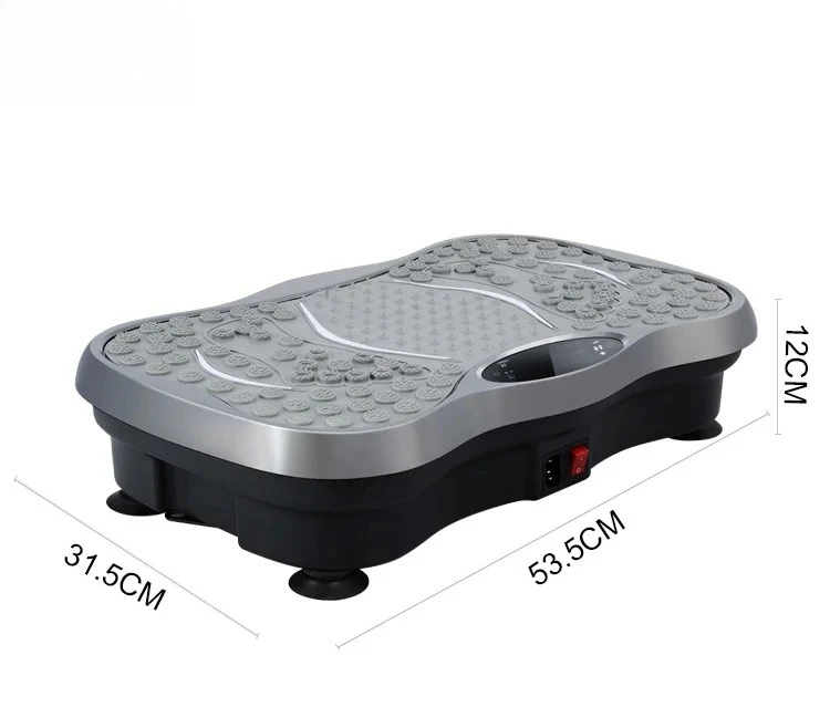 Full Body Vibration Plate Exercise Platform with Resistance Bands Remote Control for Home Fitness Training and Muscle Toning