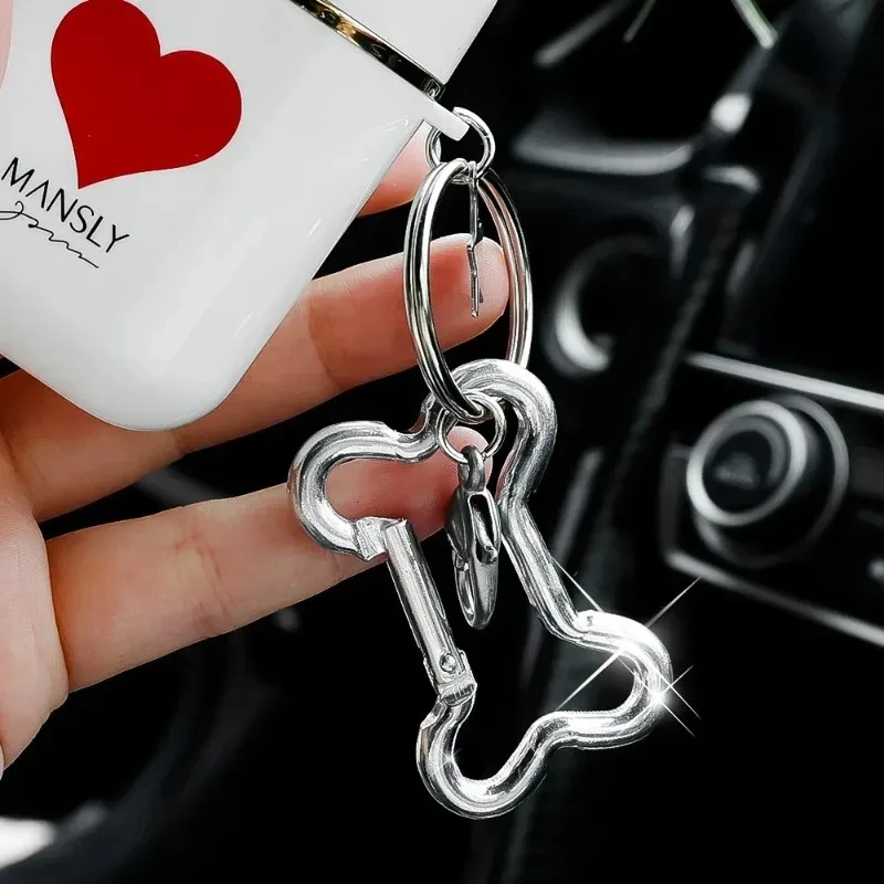 Punk Cool Bone Keychain Korean Fashion Star Bag Pendant Accessorys Goth Jewelry Grunge Keychains Ornament Bags Pendants Gifts