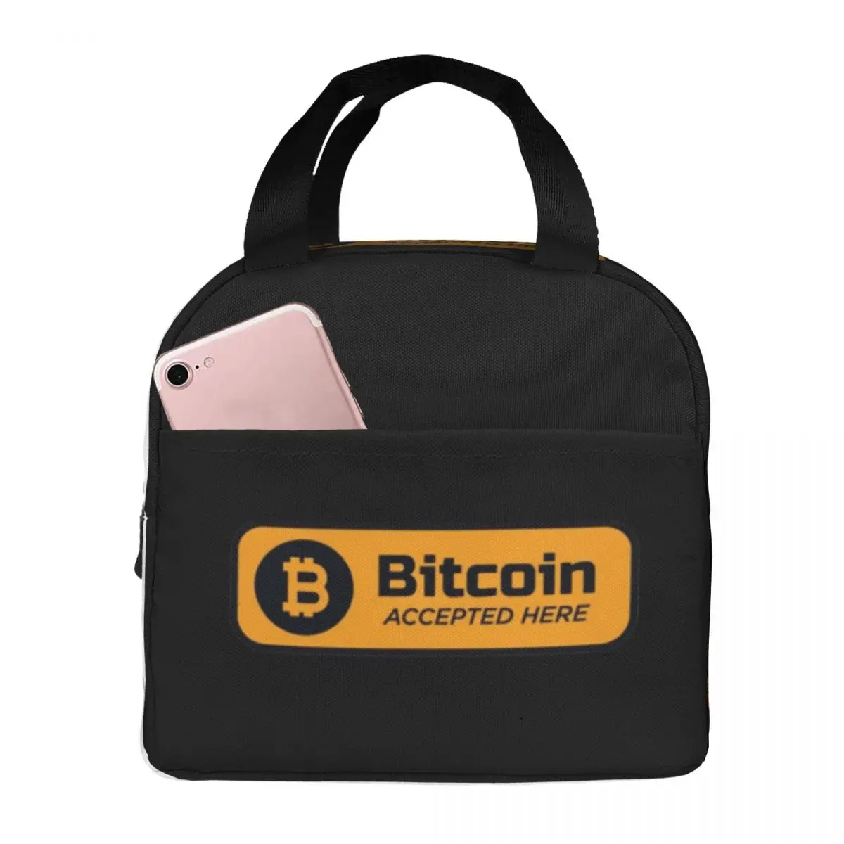 De Marque Elon Reeve Musk Doge Bitcoin Lunch Bag Izolacja Bento Pack Torba na posiłek Torebka