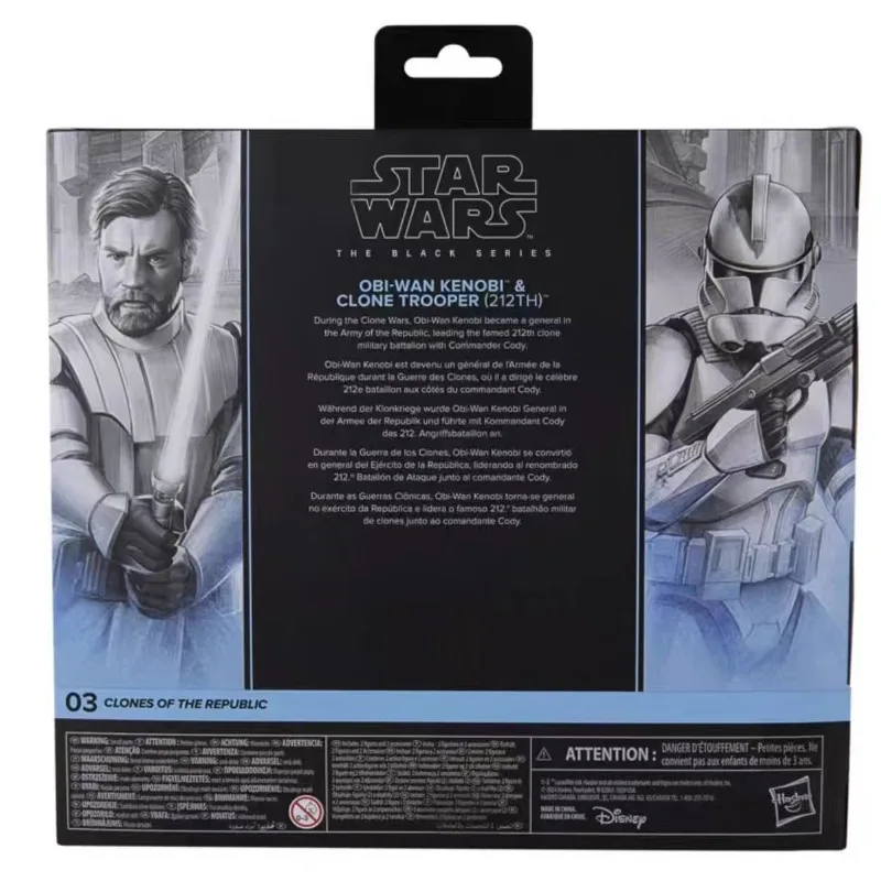 Original Hasbro Star Wars The Black Series Obi-Wan Kenobi & Clone Trooper (212th) Anime Figure Collection Model Toys view 6