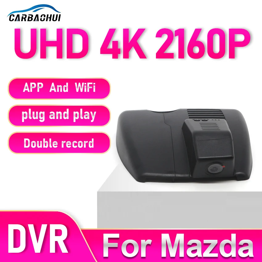 Kamera samochodowa 4K HD z WIFI do Mazda CX-5 CX-4 CX5 CX4 2018-2023 z kierownicą po lewej stronie, rejestrator jazdy, Dashcam, Car Dvr