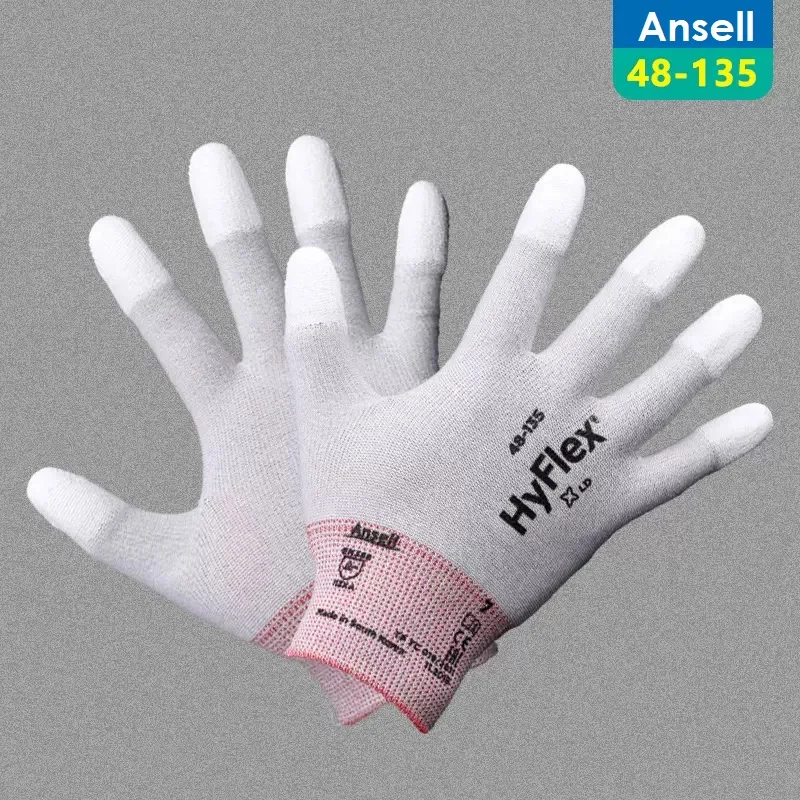 Ansell-Gants de protection anti-dérapants, confortables et résistants à l'usure, trempés à la main, en caoutchouc, protection mécanique, travail, 48, 130/48, 135