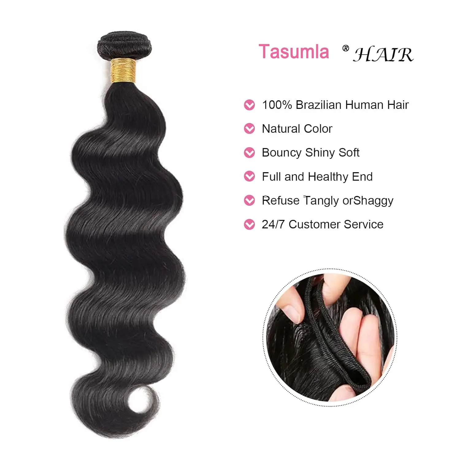 18 20 22 inch Human Hair Bundles Body Wave Bundles Human Hair 100% Brazilian Virgin Hair Bundles Human Hair Natural Color