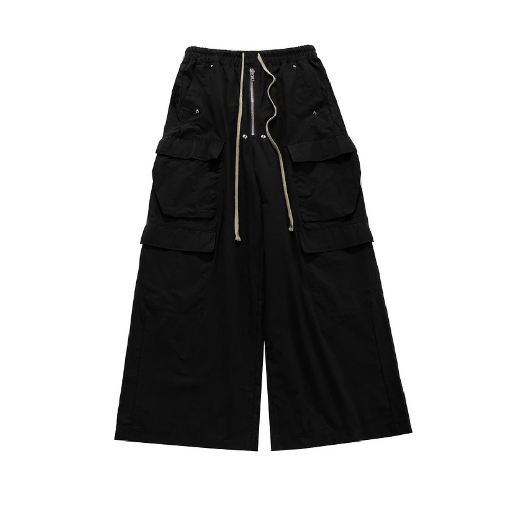 Owen Seak pantaloni Cargo da uomo pantaloni Casual larghi da uomo gotici autunno High Street pantaloni lunghi neri taglia XL