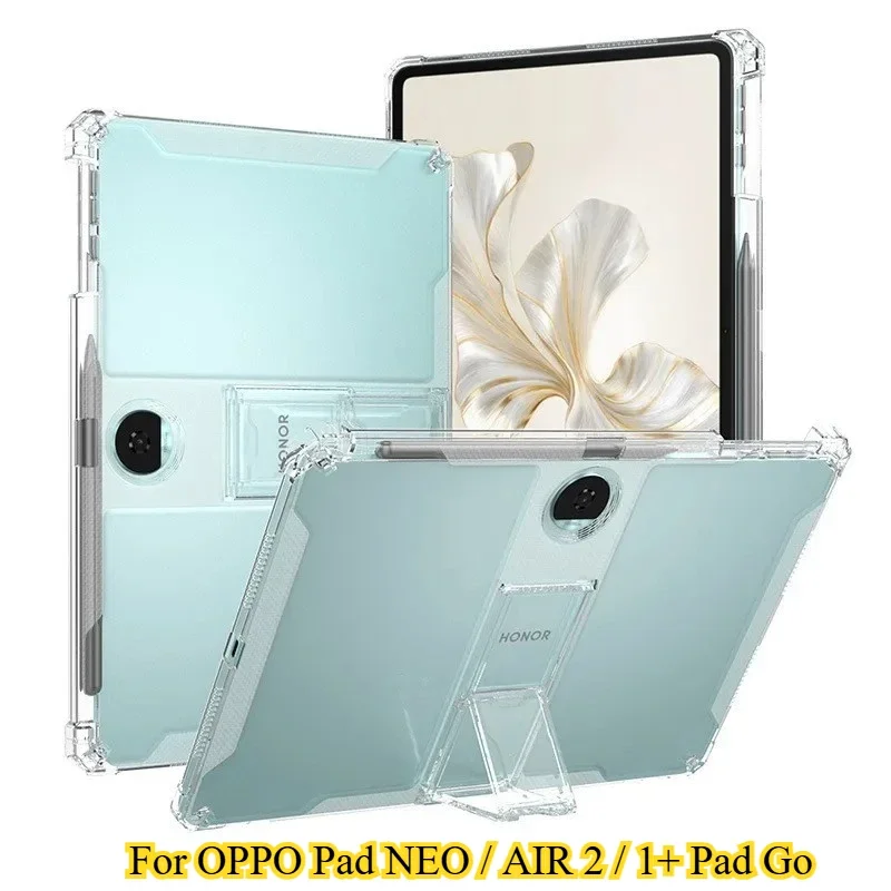 Pop TPU Clear Airbags Anti-drop Tablet Case For OPPO Pad Neo 11.4inch 2024 Pad 2 11.6 Air 10.36 2 OnePlus 1+ Pad Go With Stand C