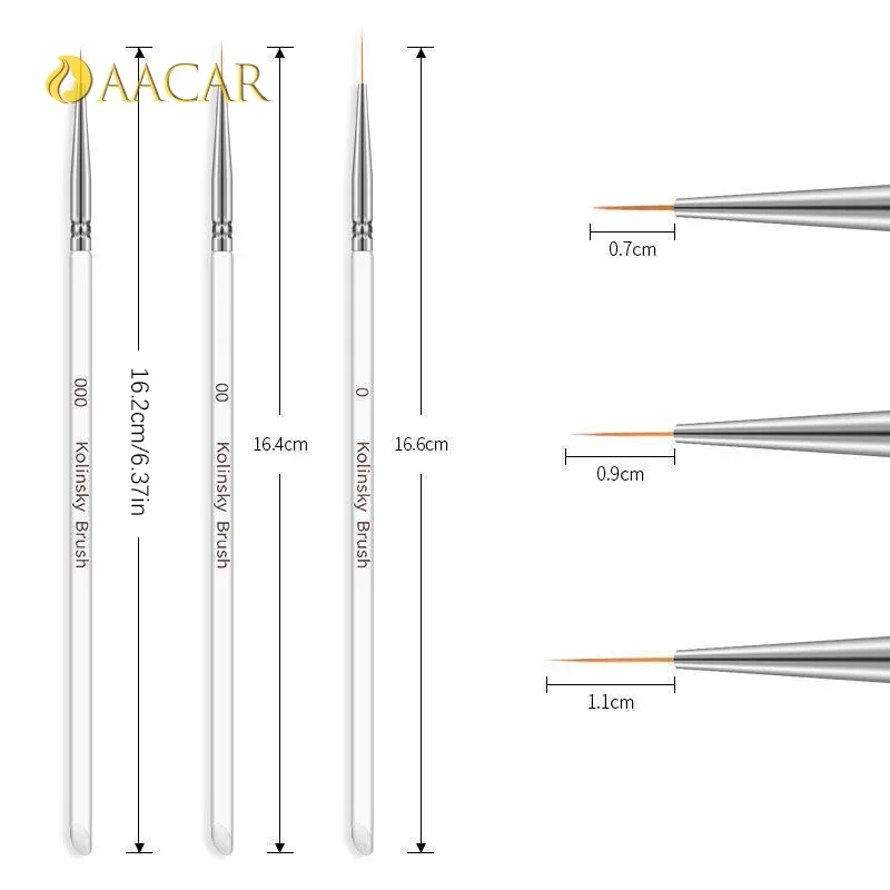 DIY Nail Art Liner Pinsel Set French Line Stripes Schnitzpinsel UV Gel Malerei Maniküre Werkzeugset für den professionellen und privaten Gebrauch