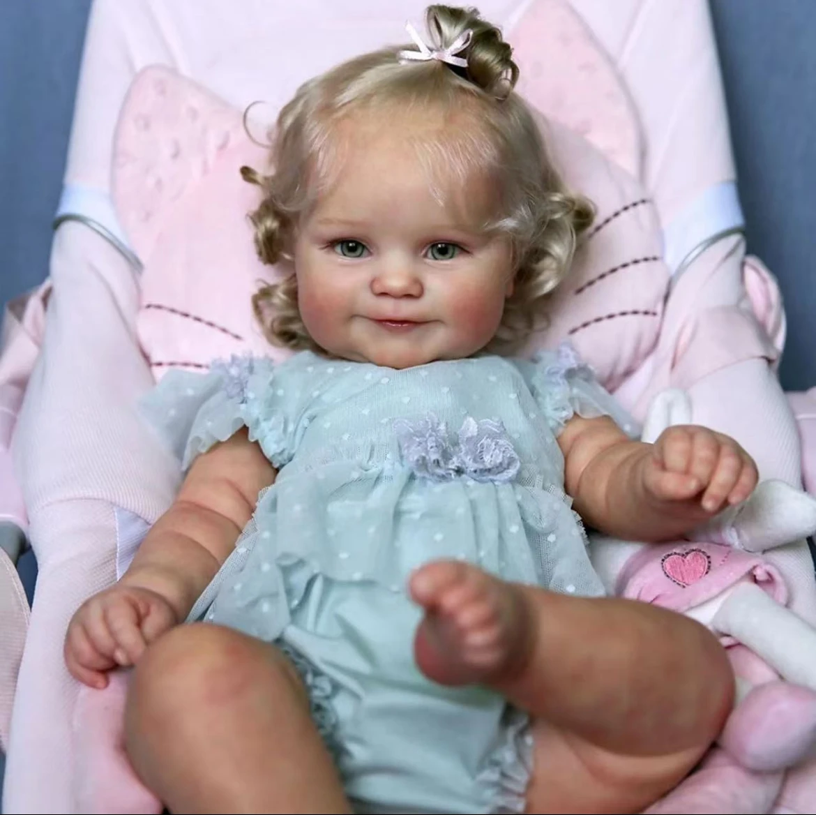 

20-дюймовая кукла Maddie Reborn для малышей — ультра-реалистичные волосы с микроурезаниями и виниловым корпусом Silk Touch, коллекционная художественная кукла на ходулях