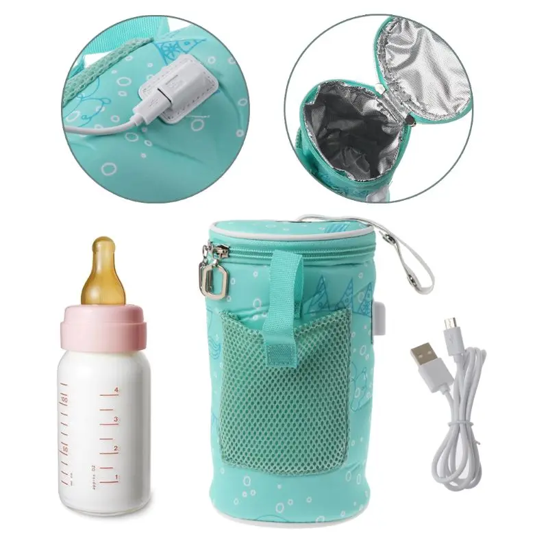 

Baby Milk Bottle Warmer Insulated Bag Portable Travel Cup Warmer Thermostat Heater Baby Feeding Bottle Bag Storage Cover