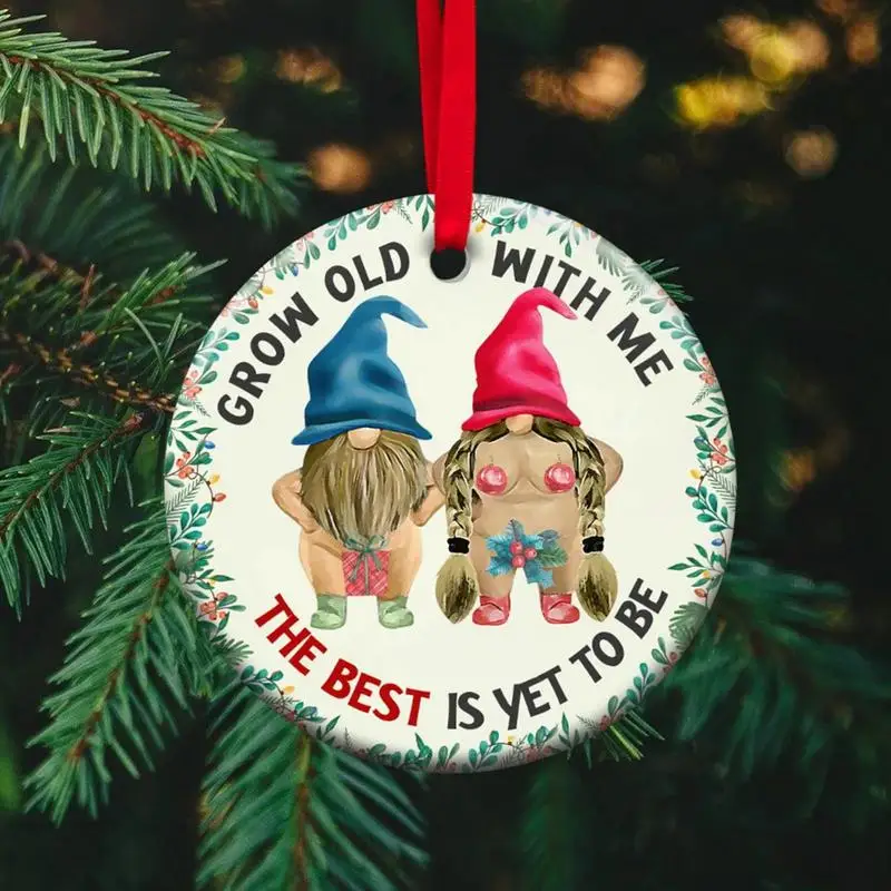 Christmas Tree Couple Decorations Grow Old With Me Couple Holiday Decoration Christmas Tree Dangling Ornaments Funny Winter