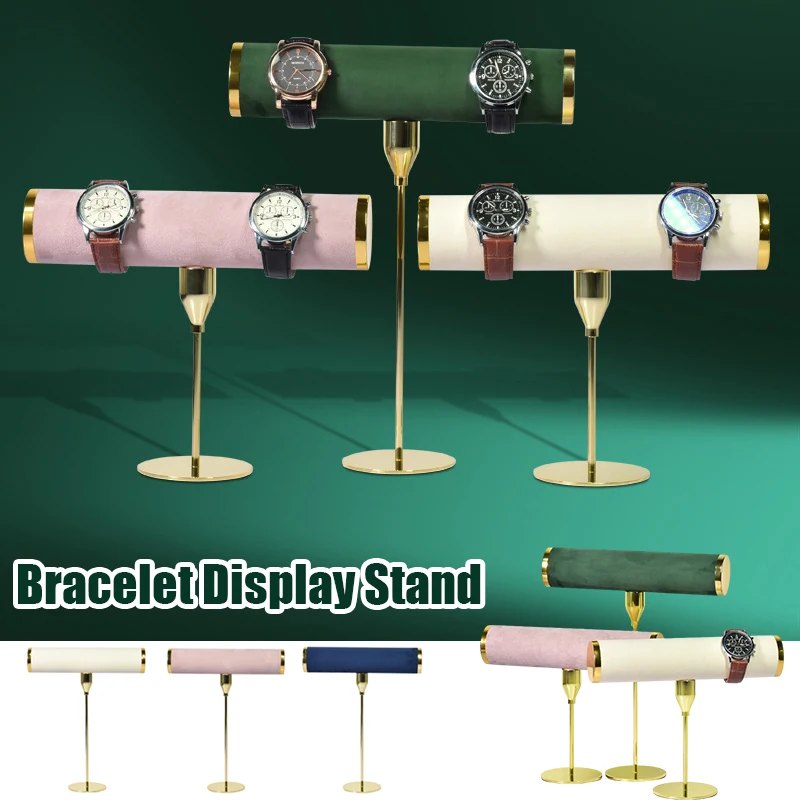 

Solid Color T-Bar Watch Display Stand Jewelry Organizer Holder for Watch Bracelet Countertop Table Top Jewelry Tower