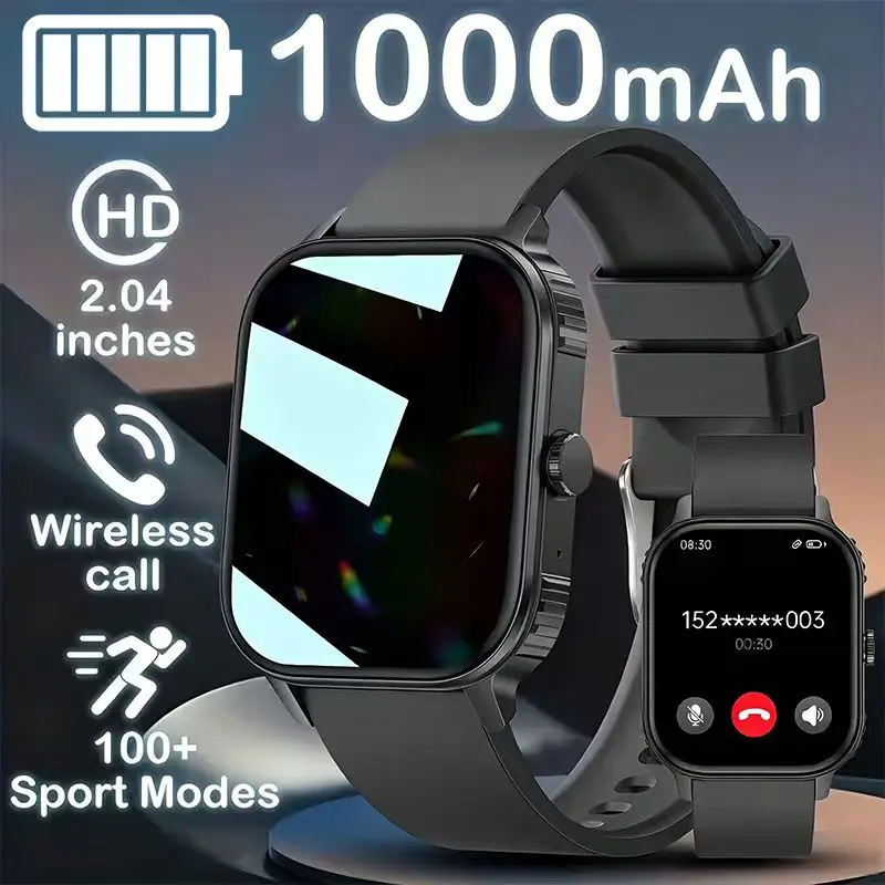 2026 new men's and women's outdoor sports smartwatches, wireless calling, voice assistant, bowl lifting display, women's health