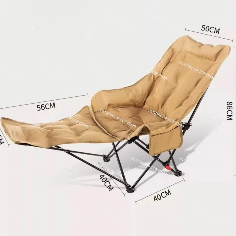 

High-rest adjustable cotton thickened moon chair, camping chair, portable recliner for leisure