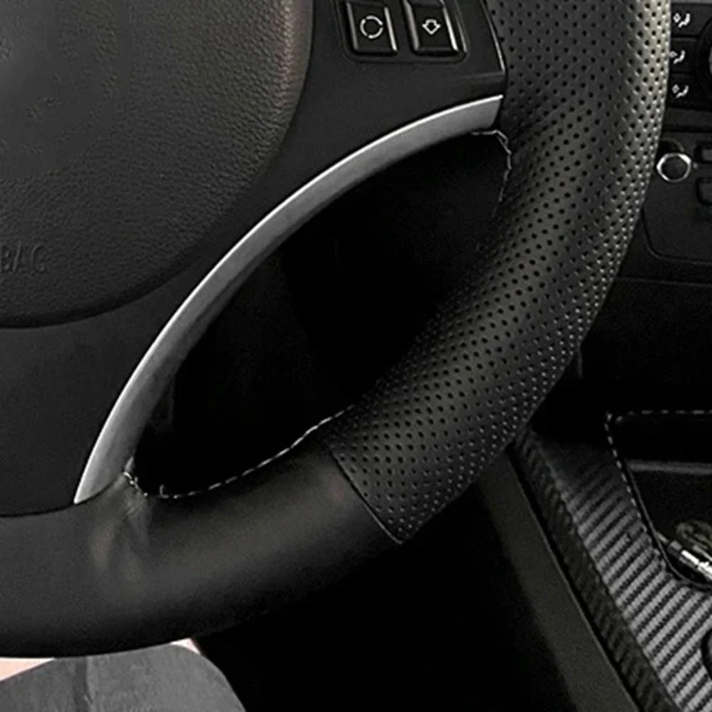 Perforated Microfiber Leather Car Steering Wheel Cover For Suzuki SX4 Alto Old Swift Opel Agila Auto Interior Accessories