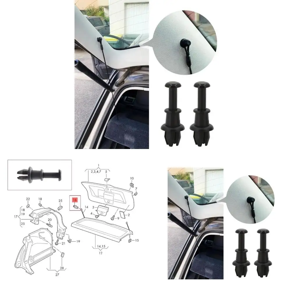 Replacement Accessory for MK5 MK6 1M6867574A Easy Installation Parcel Shelf Clip