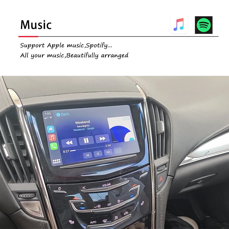 Wireless CarPlay Car Video Interface for Cadillac SRX XTS ATS SRX CTS XT5 2014 2015 2016 2017 Combine Android Auto Phone Mirror