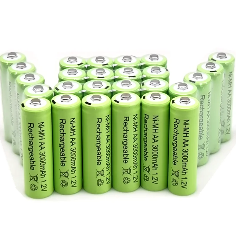 AA 1.2V 3000mAh NiMH 1.2V akumulatory zielona bateria ogród lampa słoneczna LED latarka latarnia latarka