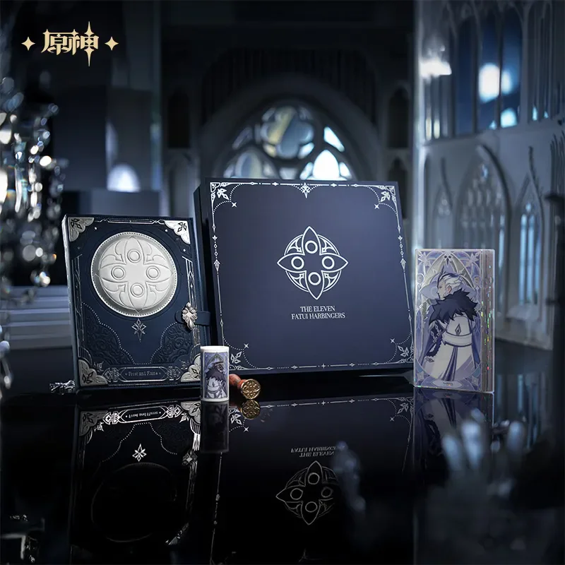 

[Genuine] miHoYo Game Genshin Impact Frost Trace Flame Series Handbook Gift Box Arlecchino Tartaglia Seal Tape Cosplay Xmas Gift