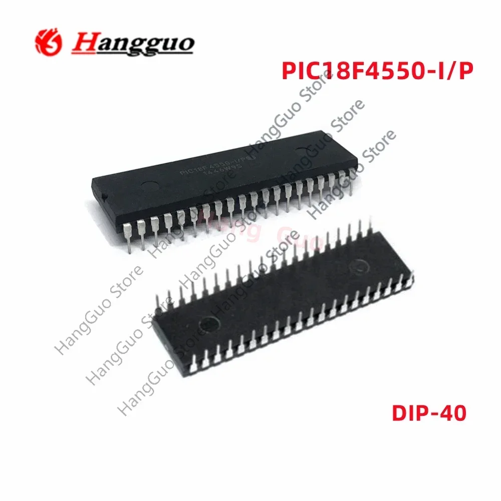 

2pcs/Lot Brand new original PIC18F4550 PIC18F4550-I PIC18F4550-I/P DIP-40 MCU 18F Microcontroller IC 8-Bit 48MHz 32KB FLASH Chip