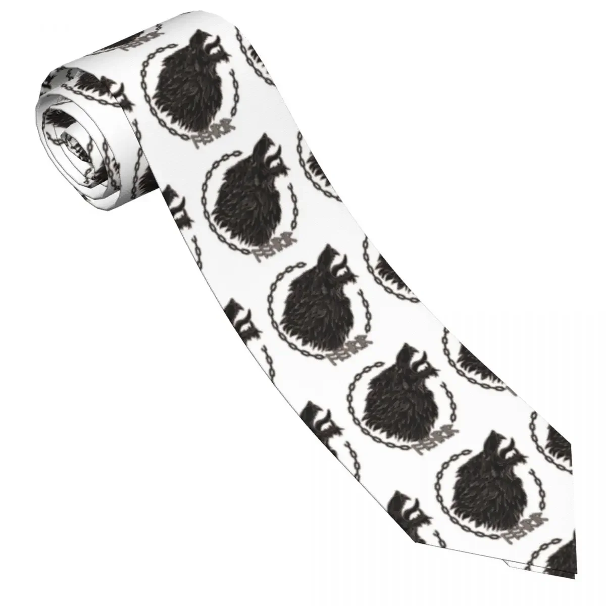 

Mens Tie Classic Skinny Wolf Fenrir Neckties Narrow Collar Slim Casual Tie Accessories Gift