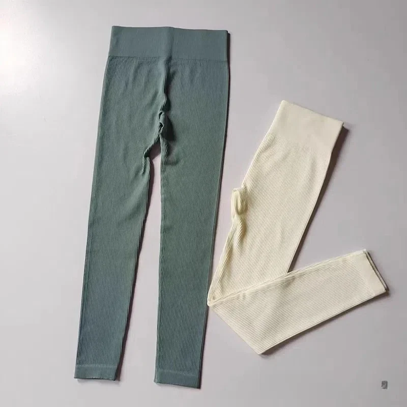 โยคะกางเกงเกลียวไม่มีรอยต่อยืดหยุ่นสูงกระชับBreathable Breathable Quick Dryingสวมใส่ด้านนอกกีฬาด้านล่างฟิตเนส 9 กางเกง