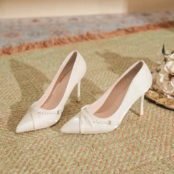 Sexy Bridesmaid Shoes Women Pumps Small Size 31 32 33 Office Shoe for Women Dress High Heels Widen Chubby Feet Stiletto Plus 43