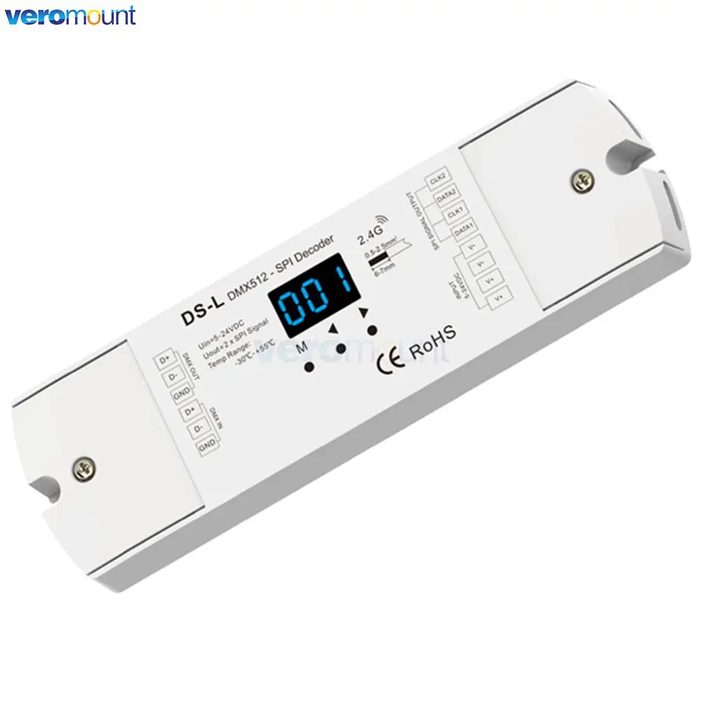 Skydance DS DS-L DSA DS-WP DMX512 to SPI Converter DC 5V 24V 12V DMX Decoder 2.4G RF Wireless LED Controller fo Pixel LED Strip