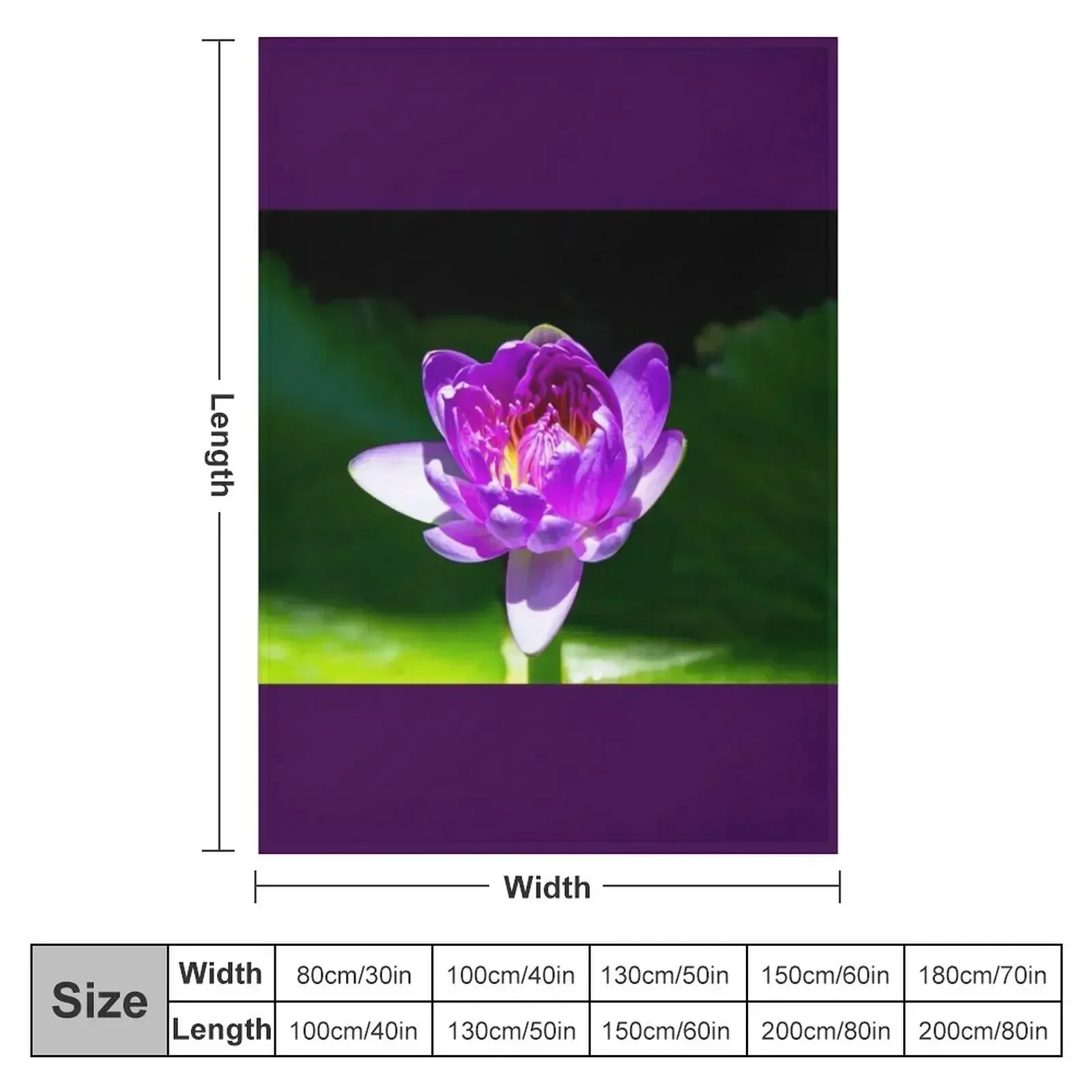 Purple Water Lily Throw Blanket Summer Beddings Bed covers Hairys Single Sofa Throw Quilt Blankets
