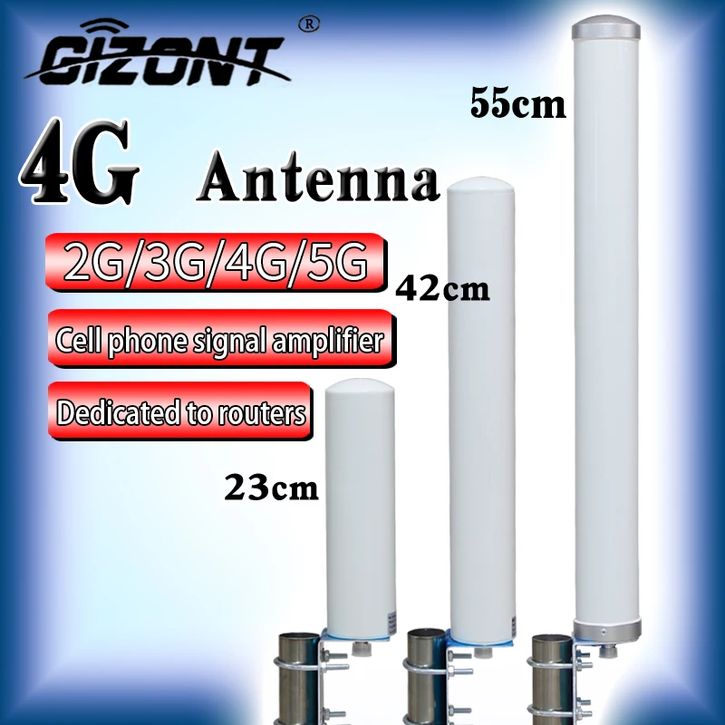 Amplificador impermeável ao ar livre do sinal do telefone móvel, Antena externa aumentada do router do ganho alto, Rede celular, GSM LTE 4G 5G OMNI