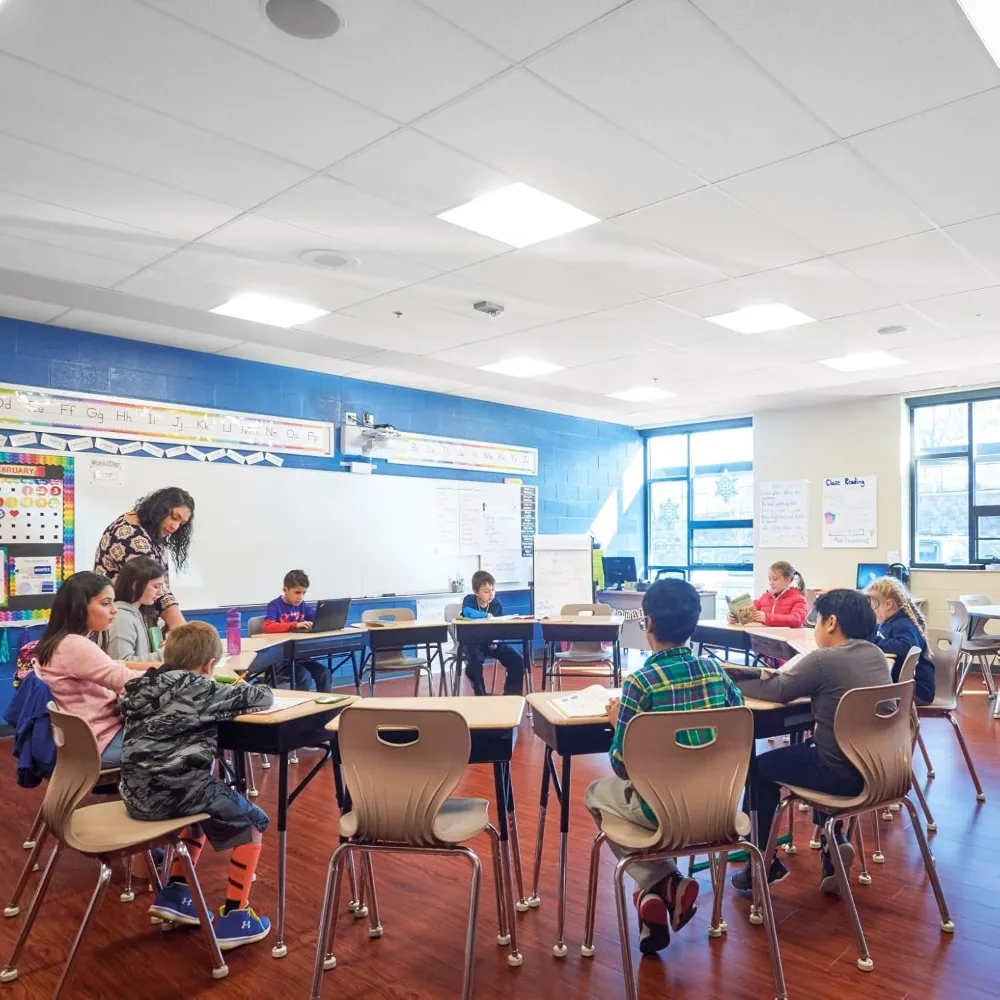Azulejos de techo 2x4 - 6 piezas blancas; Tetos acústicos para rejilla suspendida; Ultima Lay-in y Tegular 1913