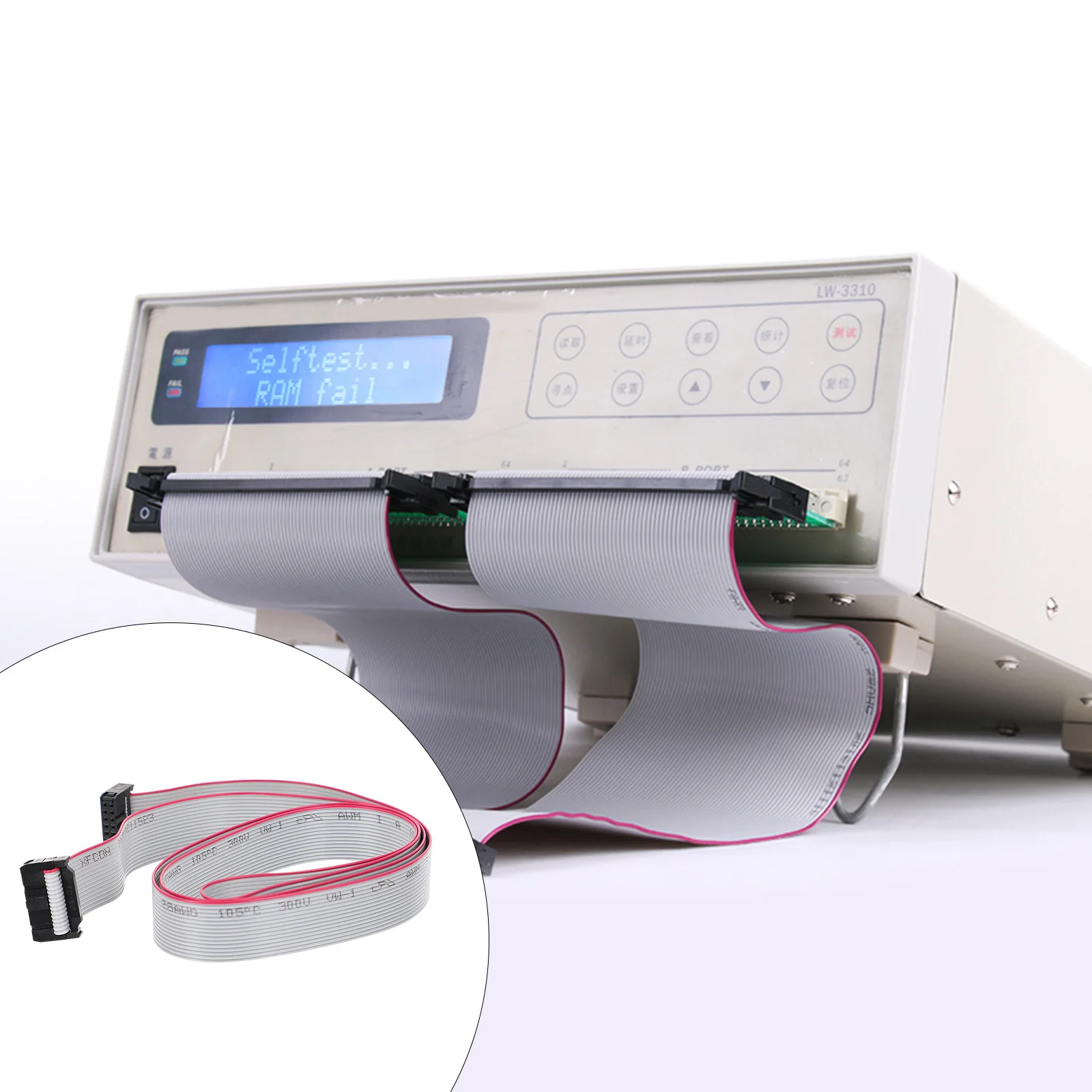 

4Pcs 16 Pin Flat Ribbon Cable Idc .54mm Pitch Gray Wire for in-System Programmer Debugger Testing Ribbon Cable