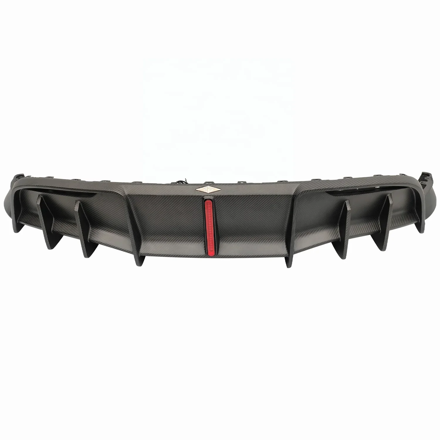 

B Style Rear Bumper Diffuser Lip With Light Carbon Fibre Fits For Tesla Model Y 2019
