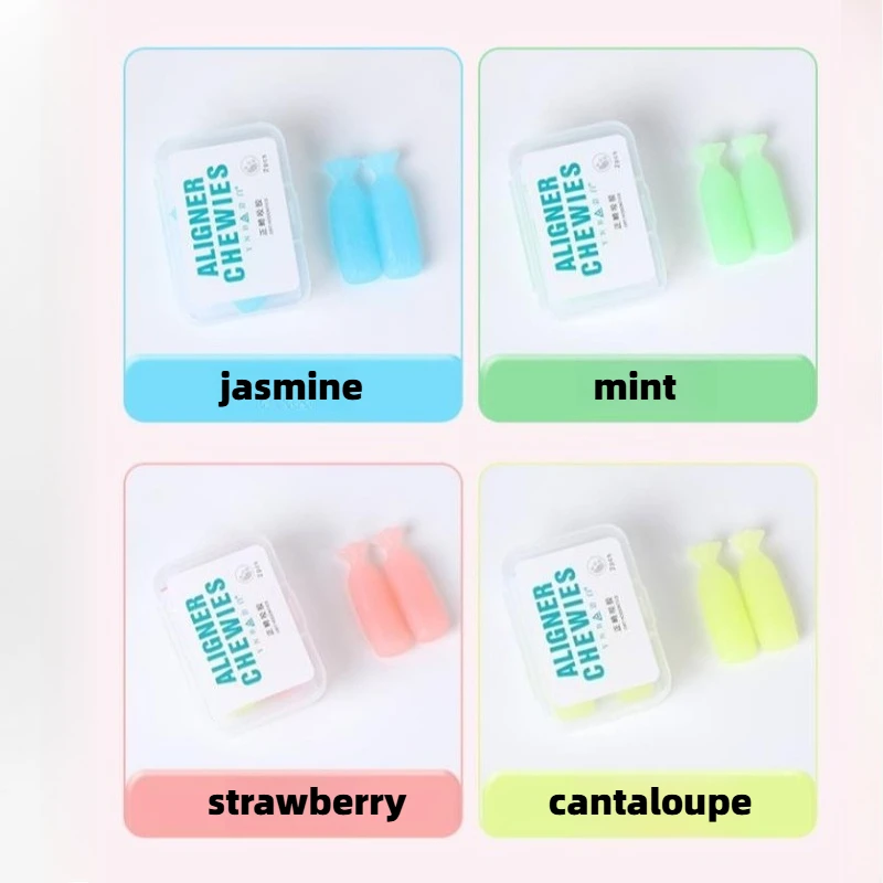 30×2Pcs/Box Chewies Aligner Fruit Flavor Adult Gum Bite Stick Invisible Bite Braces Tooth Correction Dental Supplies