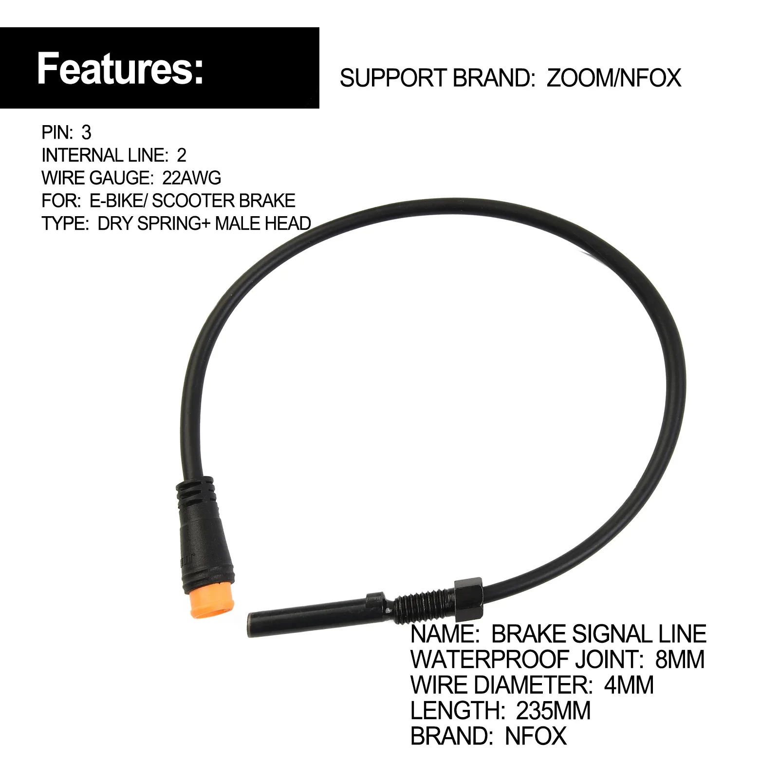 AliExpress Ebike Magnetic Induction Wire For NFOX Electric Bike Power Cut Off Brake Sensor Electric Vehicle Signal Cable E-bike Accessories