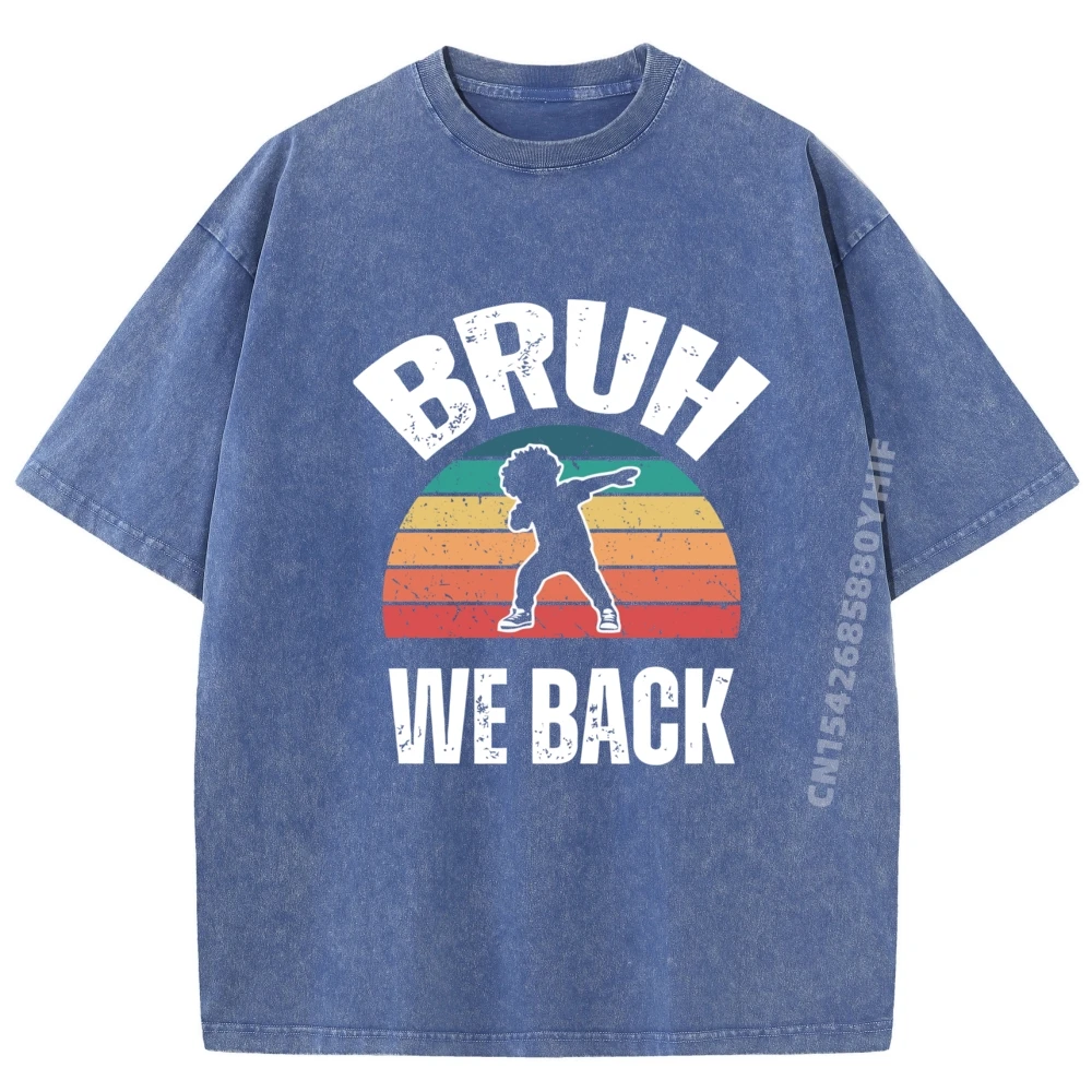 

Топы в стиле ретро Dabbing Bruh We Back, футболки, подарочные топы, рубашки в стиле фанк с принтом на футболке, одежда с графикой, большой размер