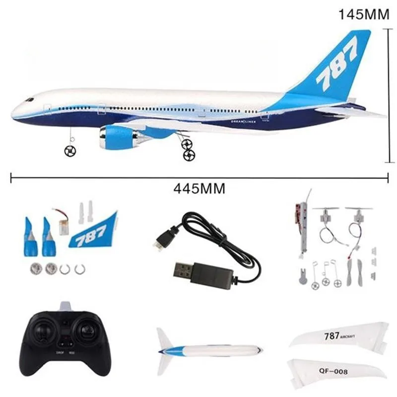 

787 Glider Parts DIY Assembly Remote Control Aircraft Fixed Wing Like Real Machine Foam Aircraft Parts QF008