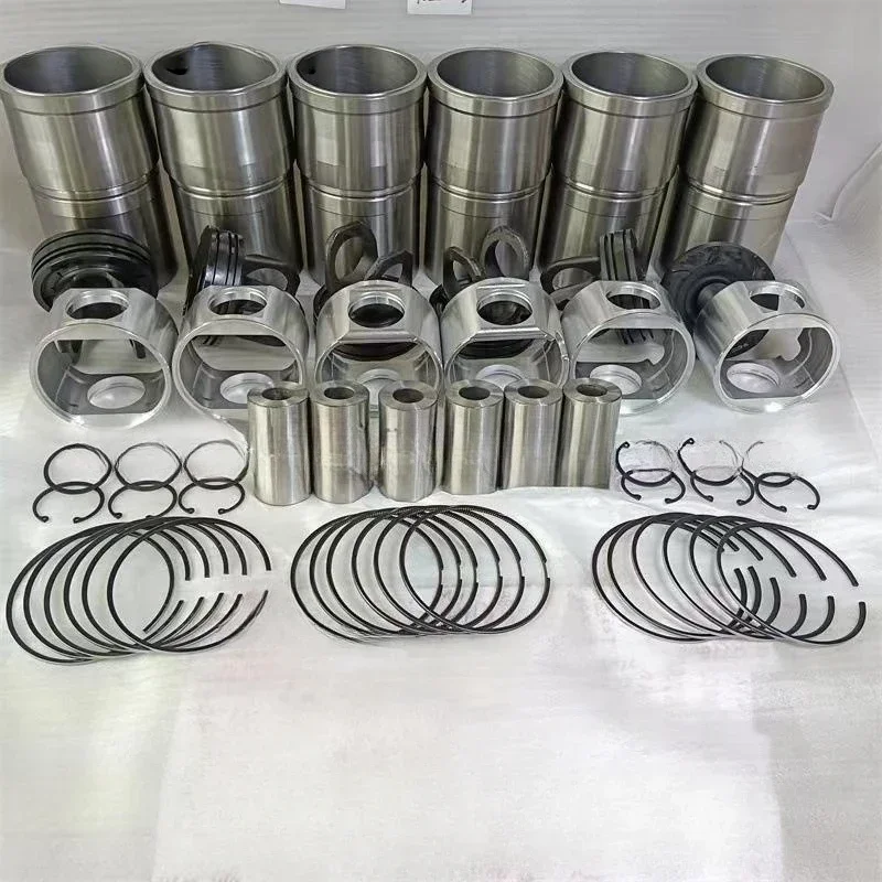 For  Engine Parts Liner Kit 6D140 S6D140  Engine Cast Iron Piston Bushing Piston Ring Pin Overhaul  6211-32-2130