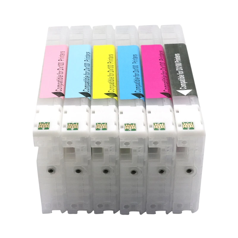 T7811-T7816 Empty refillable ink cartridge with chips for Fujifilm Frontier-S DX-100 Fuji DX100 Printer (6 colors available)