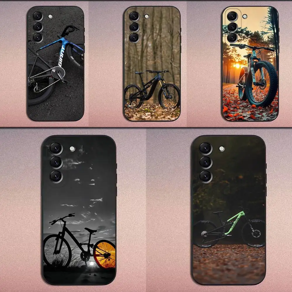 

MTB Mountain Bike Cycling Bicycle Phone Case For Samsung Galaxy A20,A21s,A22,A31,A32,A52,A53,A72,73,A80 Soft Black Cover