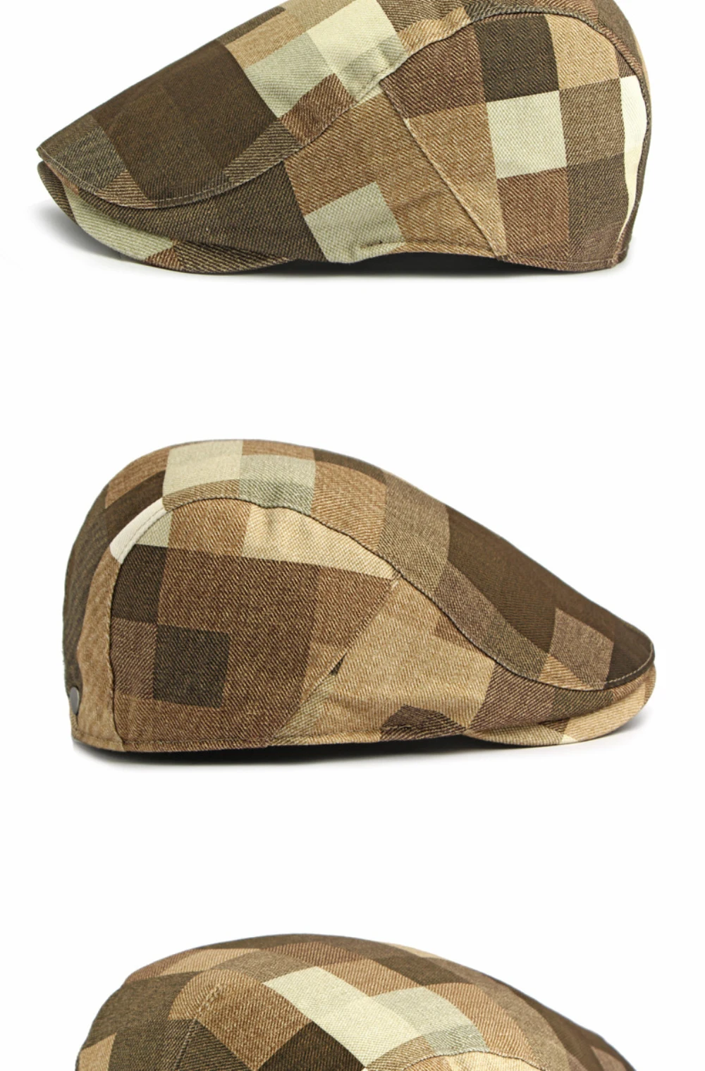 HT5062 Baskenmützen 2026 Frühling Herbst Kappen für Herren Damen Künstler Maler Baskenmütze Herren Damen Ivy Flat Cap Verstellbare Karierte Baskenmütze – Detail 8